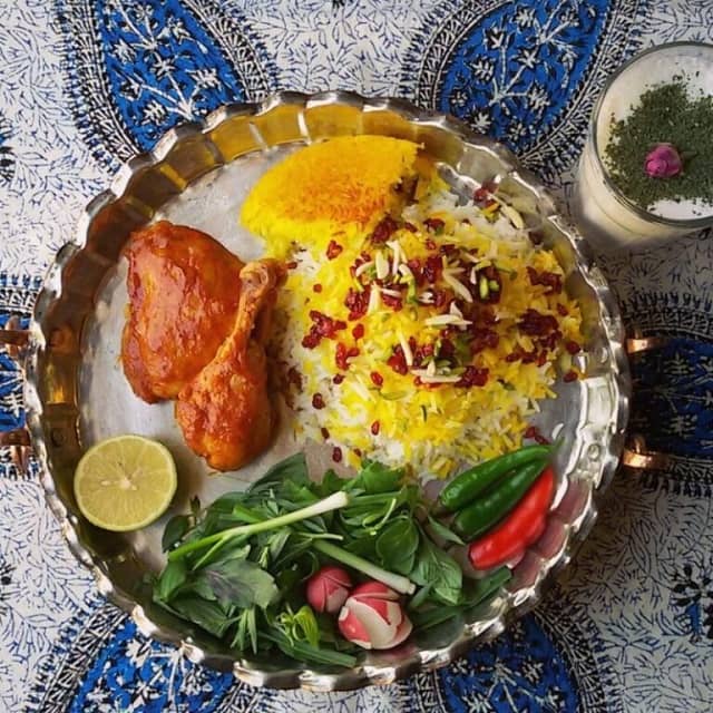 زرشک پلو با مرغ(برتر)